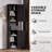 69"H Tall Barn Door Storage Cabinet With Drawer & Adjustable Shelves-250003401