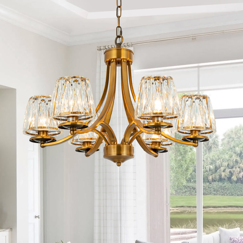 Lustre en cristal moderne 6 lumières Stodola