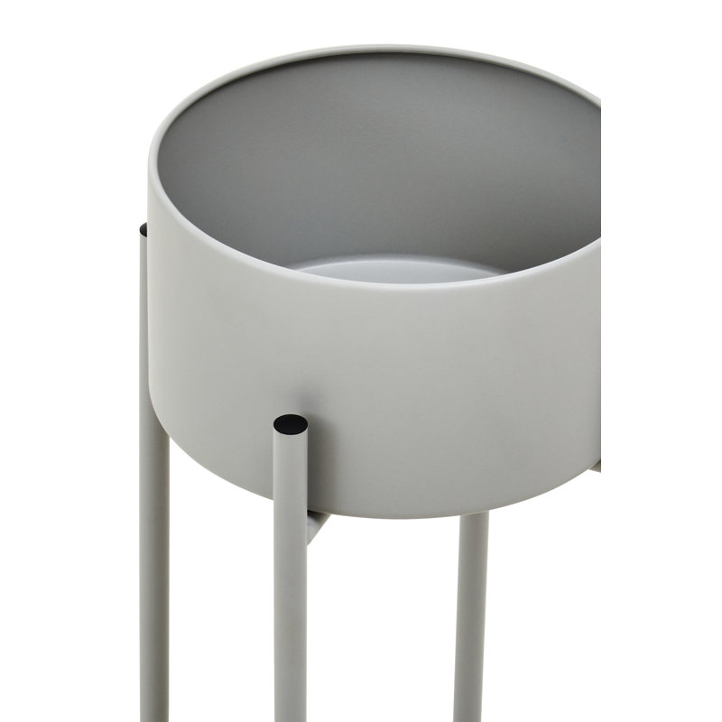 Maleiyah Metal Cachepot, 51 x 23 x 23, Grey
