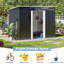 Charcoal Black Flat Roof Tool Shed
