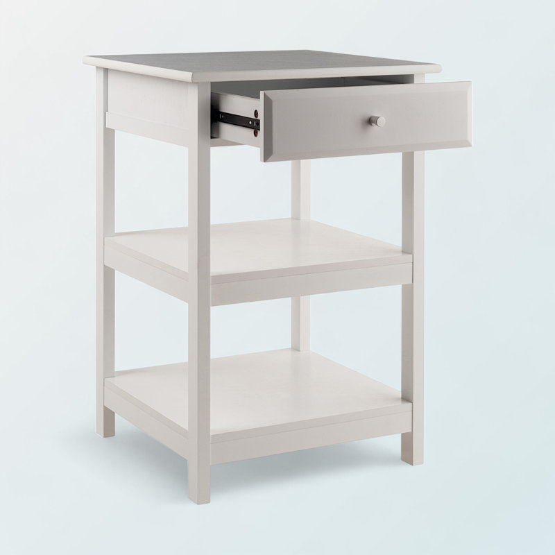 Lyric Home Office Printer Stand, soft-close drawer, White, 30.60'' H X 20.53'' W X 19.75'' D, White