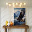 Toile, "Un majestueux aigle s'envole gracieusement sur fond d'art imposant"-1785532106