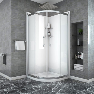 Shower Door 36" X 72" Framed Tub Shower Enclosure In Chrome, 1/4 In. (6Mm)