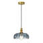 Suspension Junathean 10,23 po L en forme de dôme doré avec abat-jour en verre à pétales-122780815-136272654