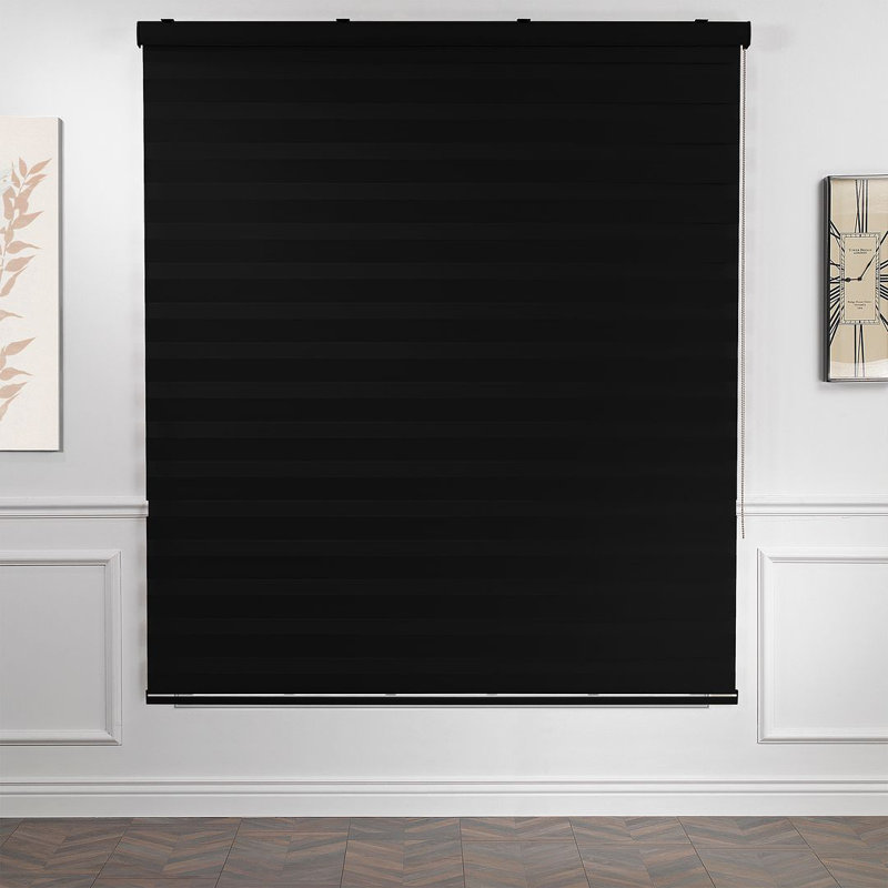 Semi Sheer Roller Shade, Black, 185cm L x 103cm W