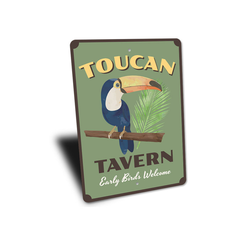 Panneau Toucan, H 18 po x l 12 po x P 0,06 po