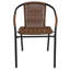Ensemble de 2 chaises de restaurant d'extérieur en rotin-1214975034