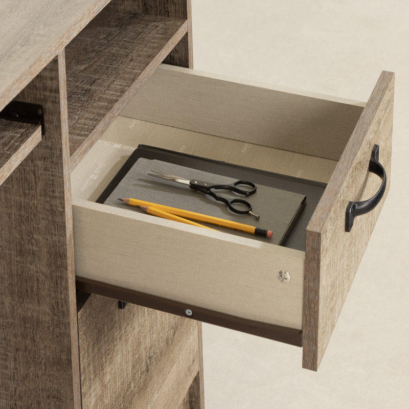 Tassio Computer Desk, Weathered Oak