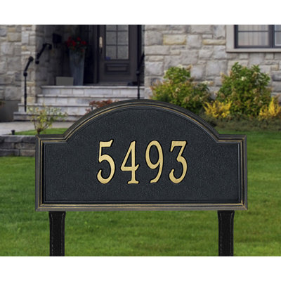 Plaque d'adresse sur 1 pelouse Providence Arch