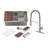 CASAINC 32'' L X 19'' W Single Bowl Stainless Steel Undermount Kitchen Sink With Faucet-101096045