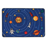 Spaced Out Machine Washable KID$ Value Rugs™ Tufted Blue Area Playroom Rug