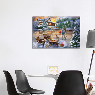 Evening Skate 1 Piece Wrapped Canvas Painting