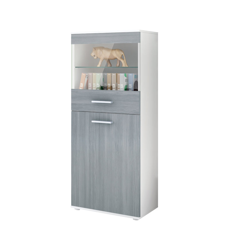 Kinser Curio Cabinet, Avola Anthracite, Without