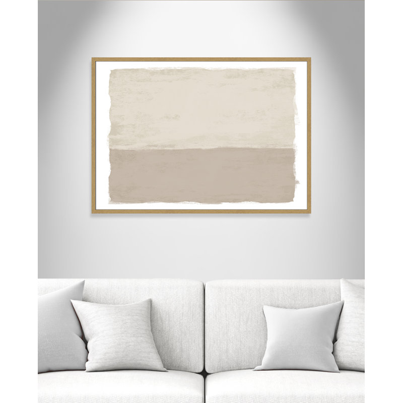 Silent Sands II - Landscape Version Print par Natalie Carpentieri, Grain de bois naturel, L 41,5 po x H 29,5 po