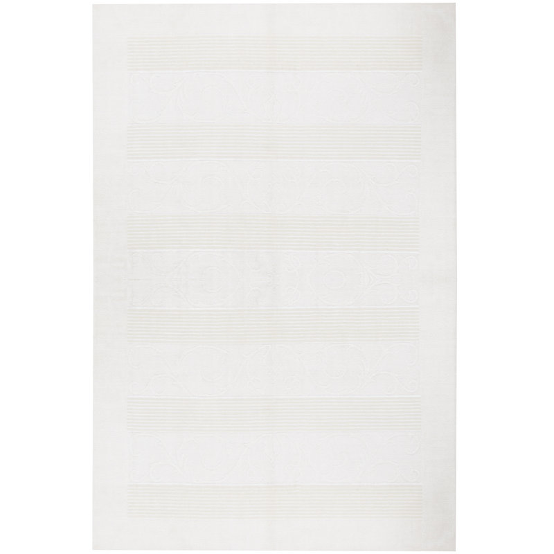 Striped Area Rug in Ivory