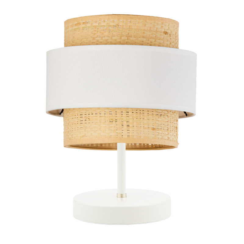 Petrina Metal Table Lamp, White, White