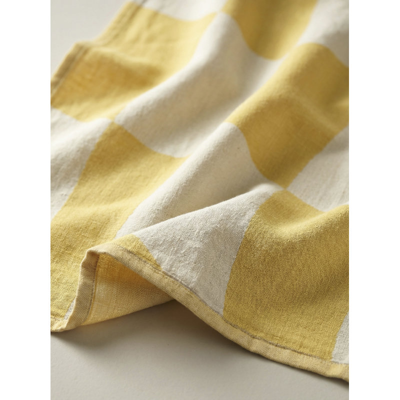 Serviette jaune en coton, Jaune