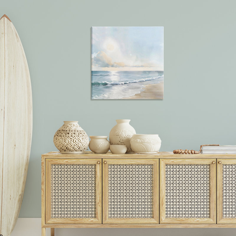 «Blue Seascape Beach», art mural par LSR Creative Studio, H 30 po x l 30 po
