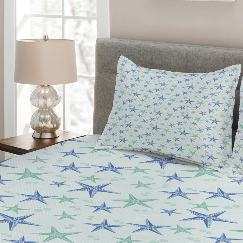 Coastal Coverlet, King Bedspread + 2 Shams