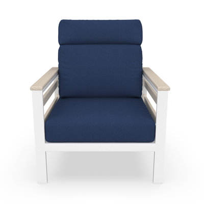 Townsend Metal Outdoor Lounge Club Chair With Sunbrella Cushion by Birch Lane