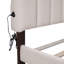 Grand lit plateforme tapissier Teddy