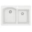 Ensemble d'évier de cuisine à double cuve à montage sur le dessus 60/40 Karran Quartz 33 "X 22"-50597836