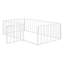 Structure de lit simple en métal avec clôture de sécurité et porte - Structure de lit pour enfant blanche robuste pour la chambre à coucher-1986106626-1986106636