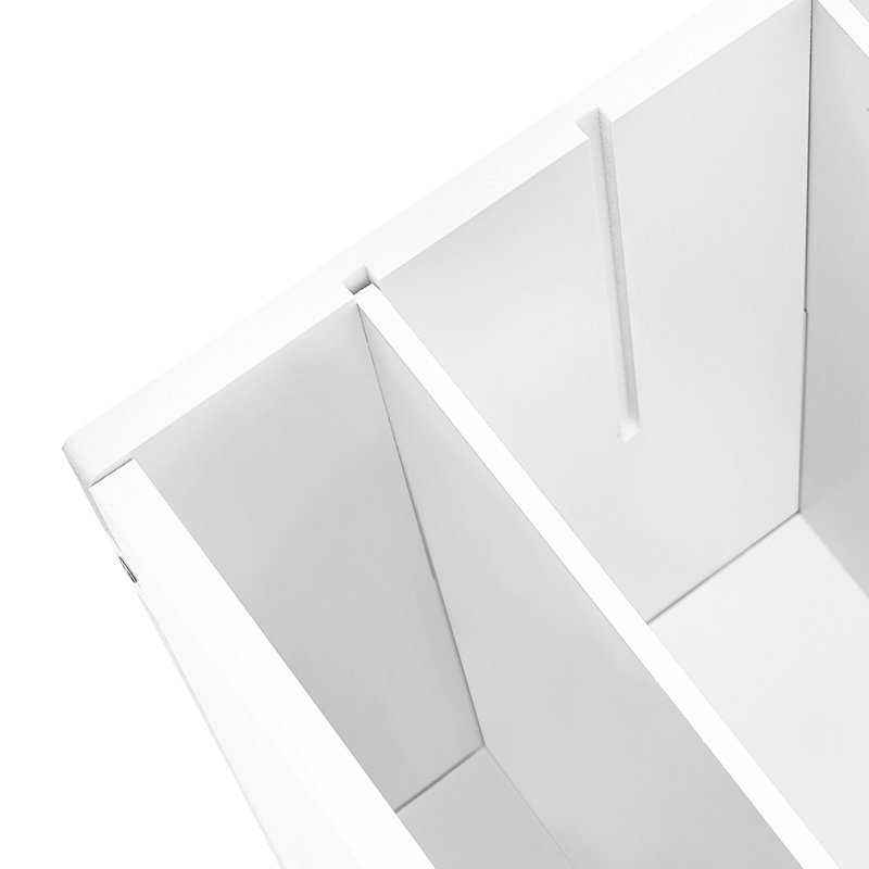 5-Tier Stackable Office File Paper Storage Cabinet, White