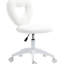 Chaise de bureau, chaise de bureau avec roues pivotantes, blanc