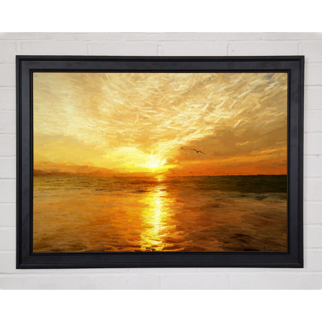 Gerahmtes Leinwandbild Perfect Sunset Ocean