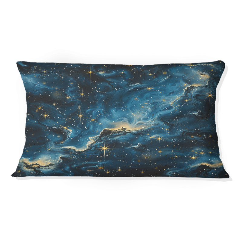 Coussin lombaire en marbre Blue Gold Space III