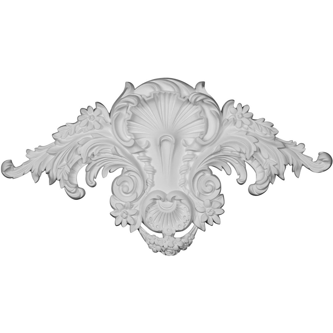 Peralta 10.625'' H x 19.625'' W x 1.375'' D Urethane Onlay Scroll Ekena Millwork