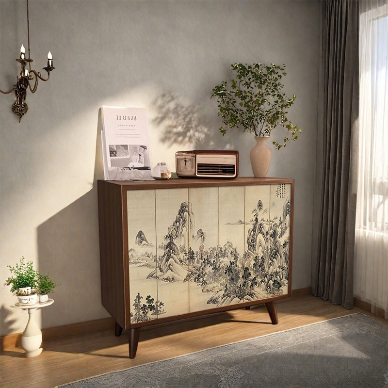 Classic Storage Cabinet with Pine Top