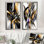 Glam Vortex of Geometric Space I - Abstract Wall Decor, Modern Abstract 2 Piece Wall Art