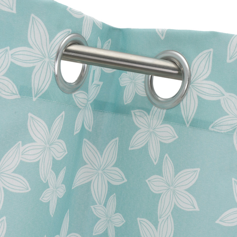 Elsfield Cotton Blend Semi Sheer Curtain, Green