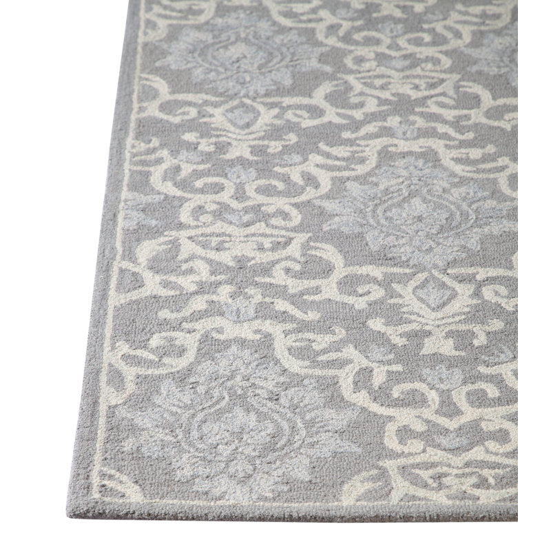 Galen Wool Damask Indoor Rug, Rectangle 9'2" x 12'6"