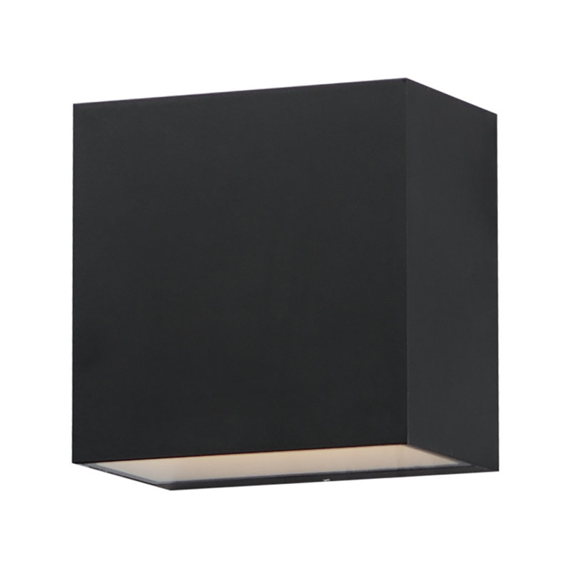 Aluminum LED Wall Light, Black, 4.75" H x 4.75" W x 4" D