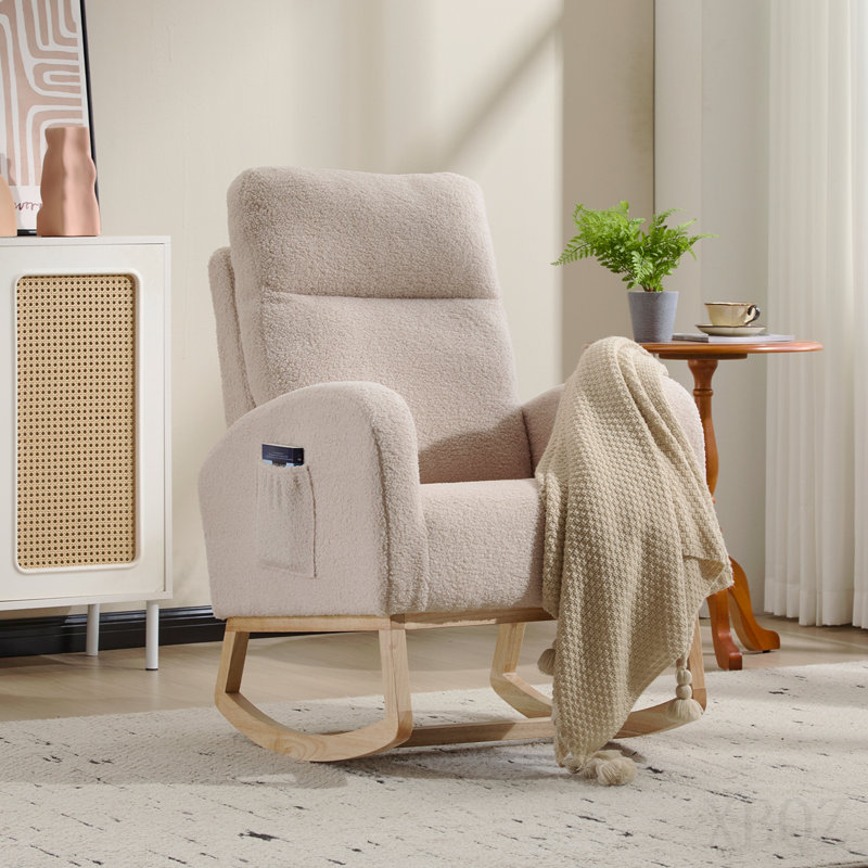 Chaise berçante Modern, Beige