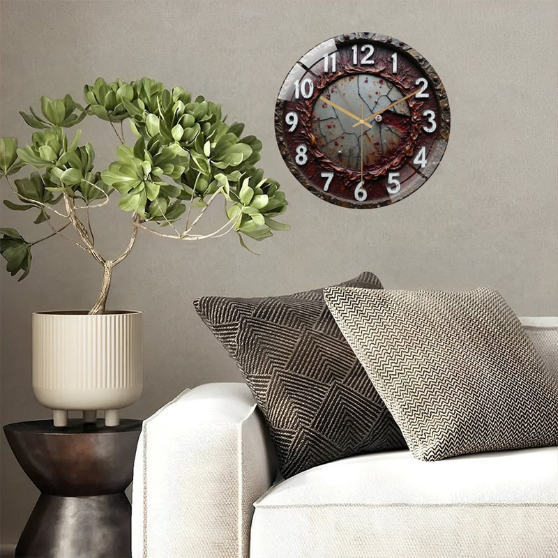 Horloge murale en verre Cracked