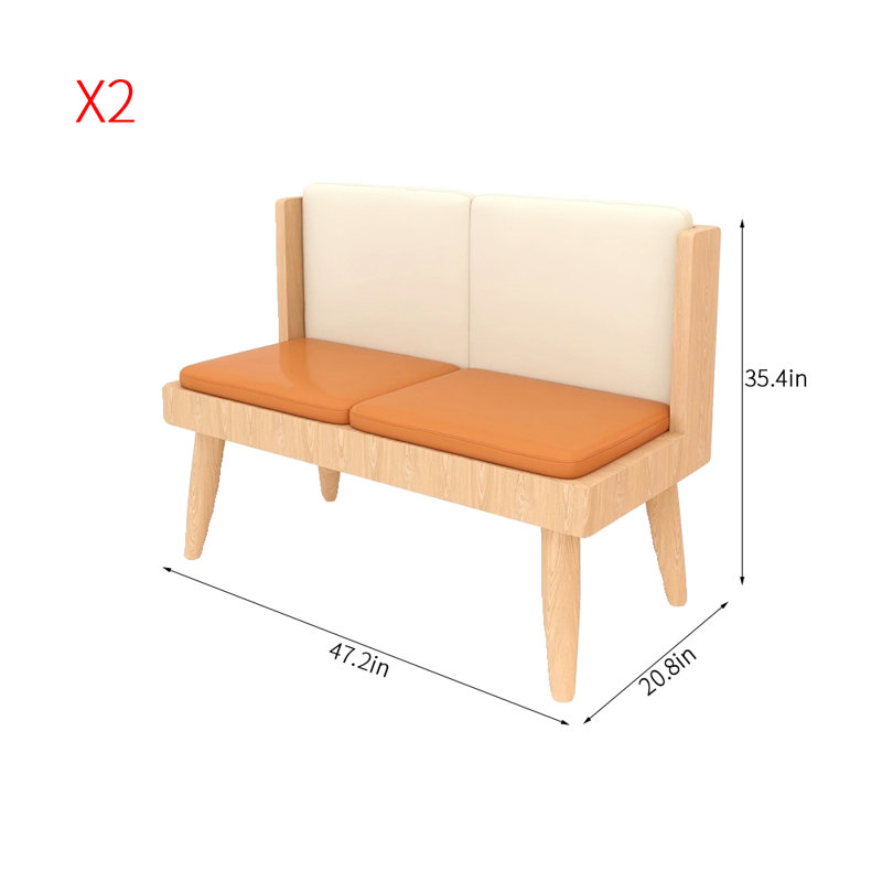 Banc rembourré en similicuir Modern