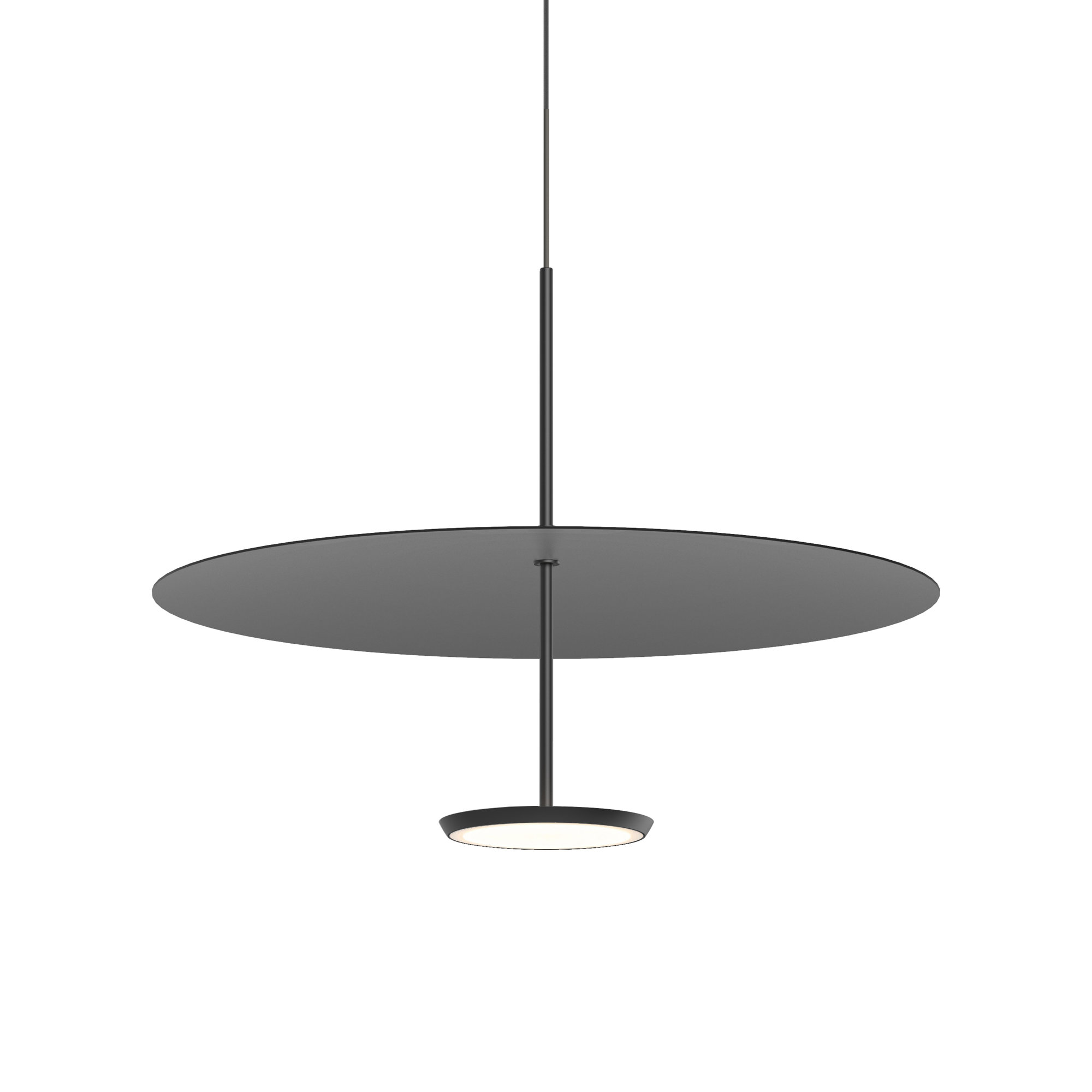 Sky Dome 1 - Light LED Pendant, Black, Matte Black, 17.5" H x 24" W x 24" D