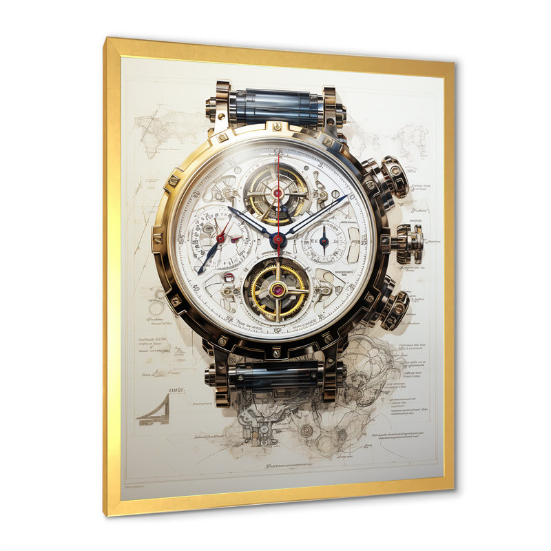 Impression de luxe sur toile, Cadre doré simple, H 40 po x l 30 po x P 1,5 po