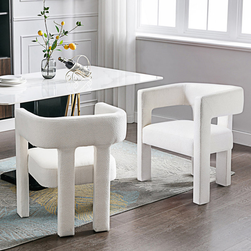Ensemble de 2 chaises d'appoint rembourrées de conception contemporaine