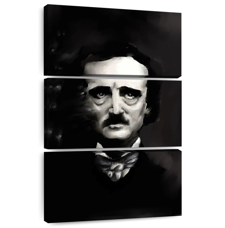 Keiraleigh, Edgar Allan Poe, portrait sombre, H 38 po x l 24 po