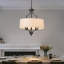 Lustre à abat-jours cylindrique à trois lumières-689138726