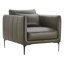 Ensemble de 2 fauteuils rembourrés en cuir véritable Rae-115950857