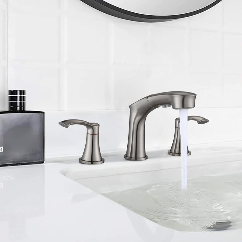 2-handle Bathroom Faucet, Brushed Nickel