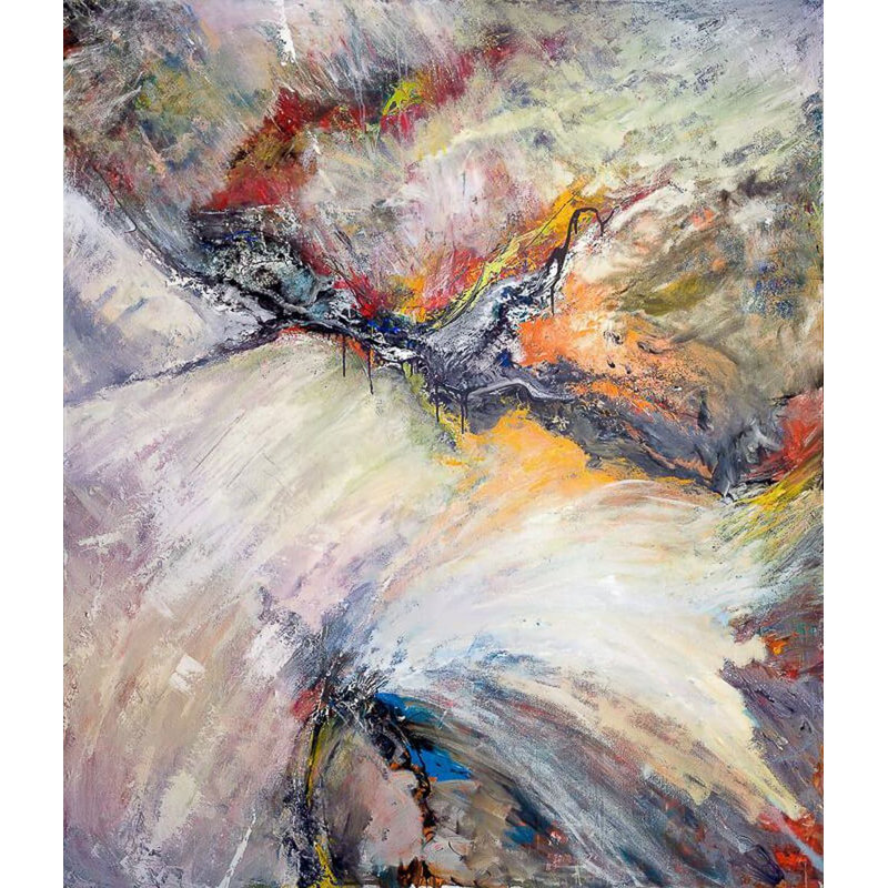 Bird In Flight Print by John Beard, 48" H x 36" W x 1.5" D, White Framed Canvas