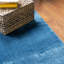 Tapis bleu cobalt à poils longs Tarlton-268775804