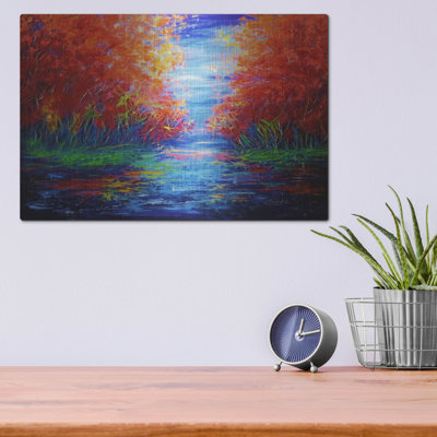 " Reflection Of Red Trees " by Lena Owens